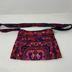 Sam Well Embroidered Handbag Purse Crossbody Shoulder Bag